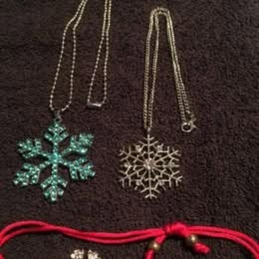 Snowflake bracelet, necklaces
